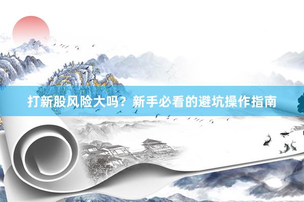 打新股风险大吗?新手必看的避坑操作指南