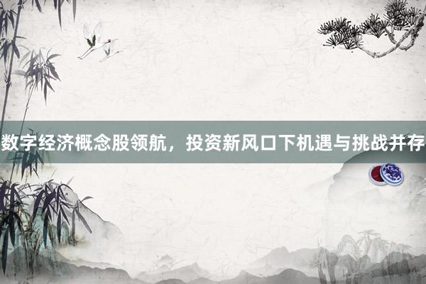 数字经济概念股领航，投资新风口下机遇与挑战并存