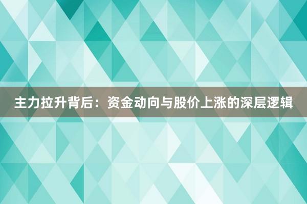 主力拉升背后：资金动向与股价上涨的深层逻辑
